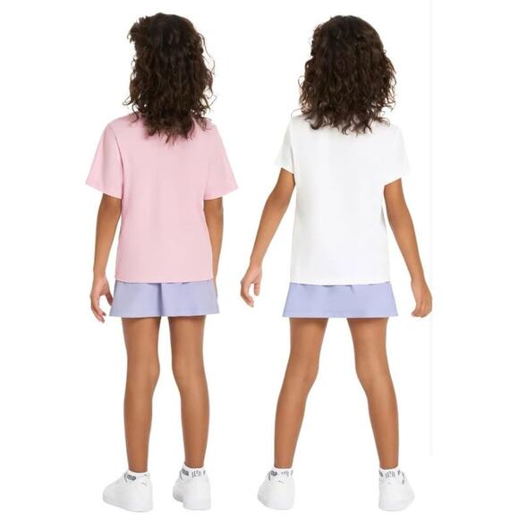 PUMA Kid Girls' 3-piece Active Set Size 6 Pink Purple Two T-Shirts Skort NEW - Picture 4 of 5